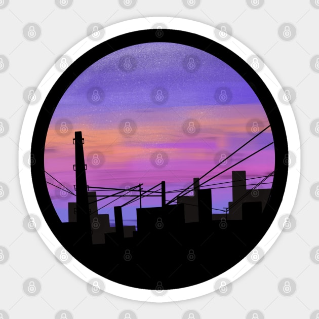 City on the net Sticker by JessicaJaneAusten